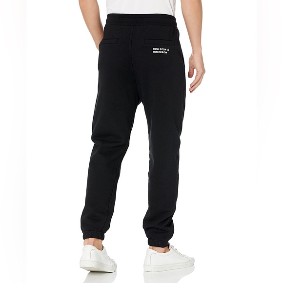 NWT! THE KOOPLES Men's Black Cotton Joggers with Contrasting Logo - Picture 8 of 10